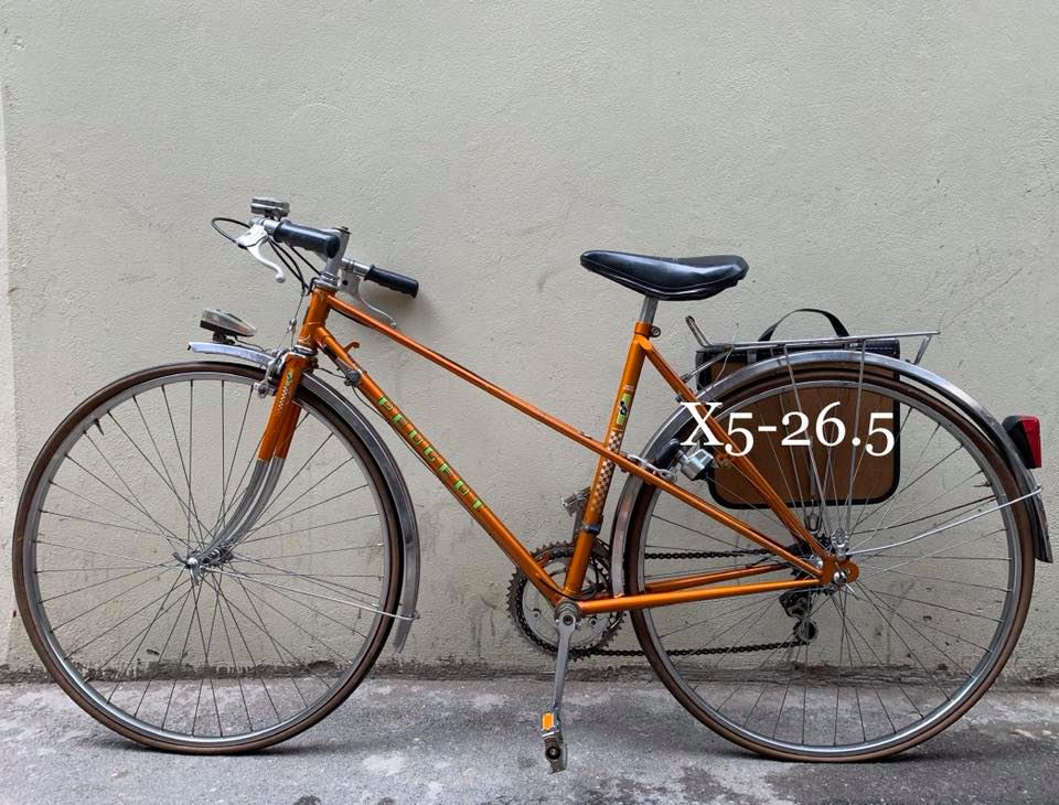 X5: Xe đạp cổ Peugeot cá vàng đời 1979 cổ rụt - Đồng hồ nhà kho